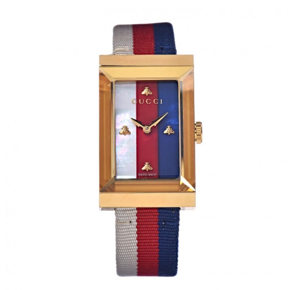 GUCCI
G-Frame White, Red and Blue Women's Watch YA147405 - Picture 3 of 11